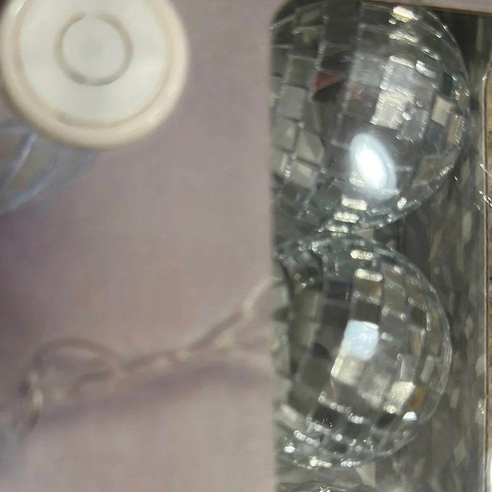 Mikasa Mirrored Disco Ball String Lights - Silver